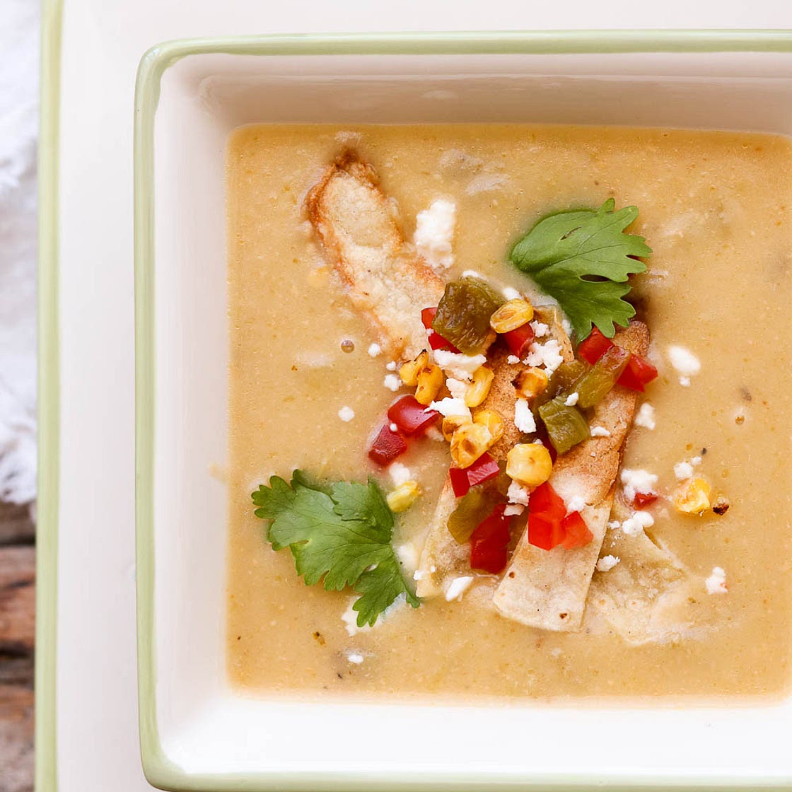 Creamy Potato Hatch Chile Soup
