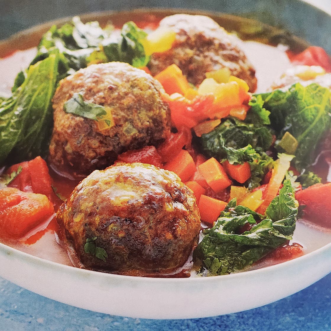 Moroccan Spiced Meatball & Greens Stew