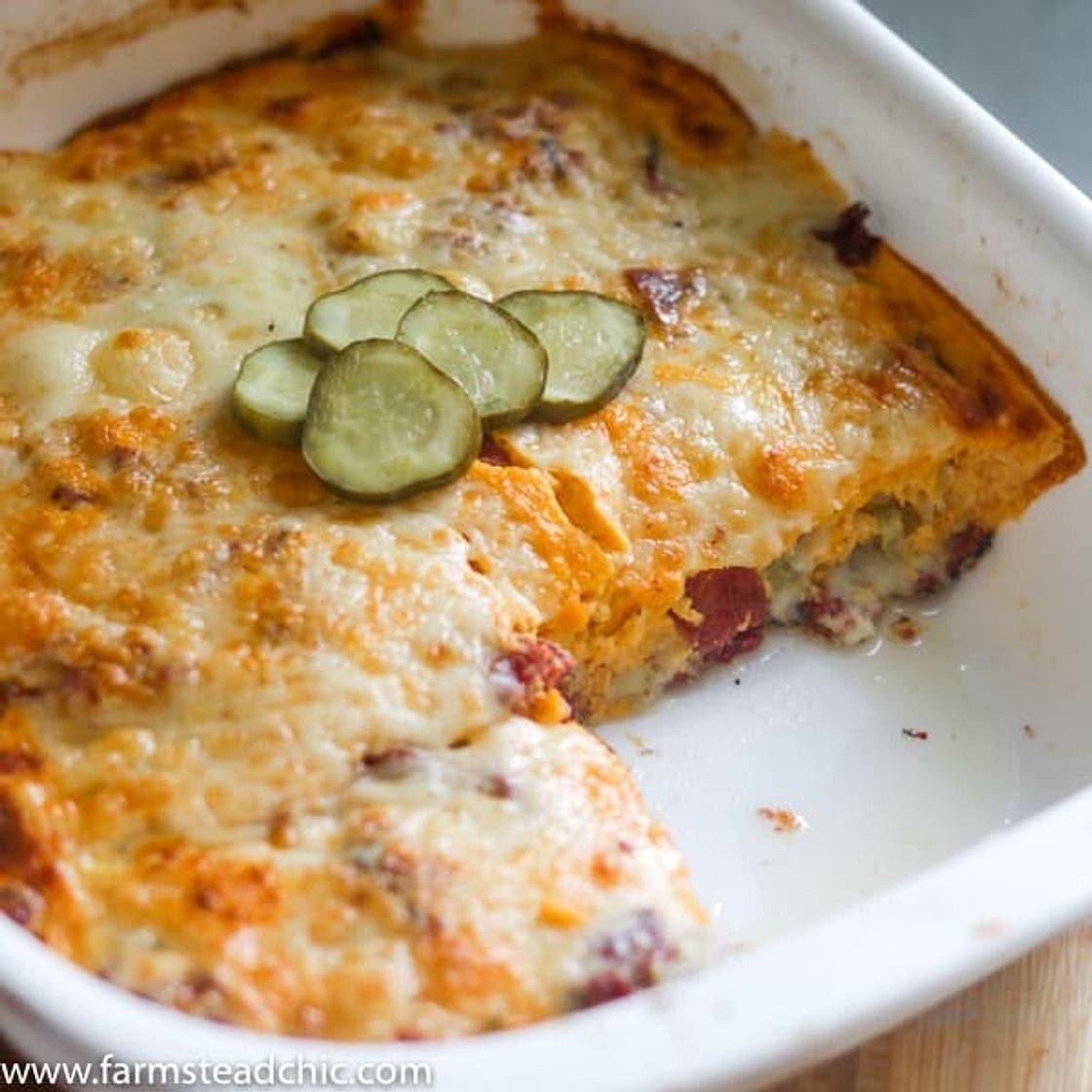 Low Carb, Keto Reuben Casserole, Grain Free, Gluten Free