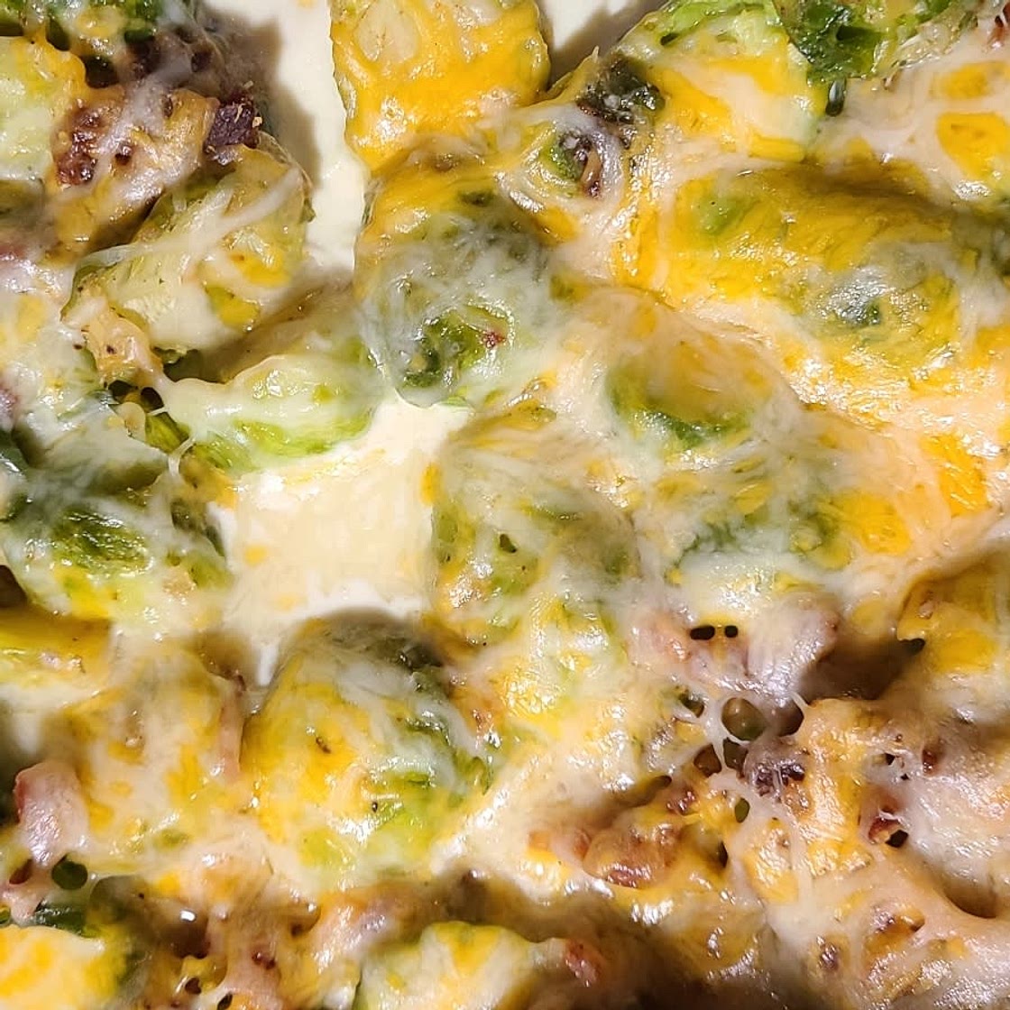Cheesy Brussels Sprout Bake