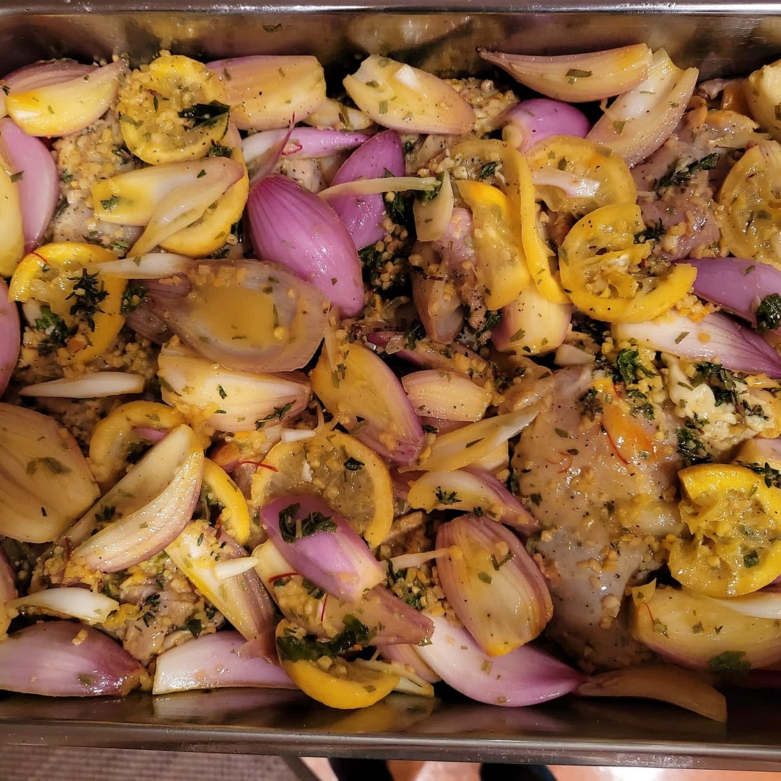 Jerusalem Lemon Garlic Chicken & Potatoes