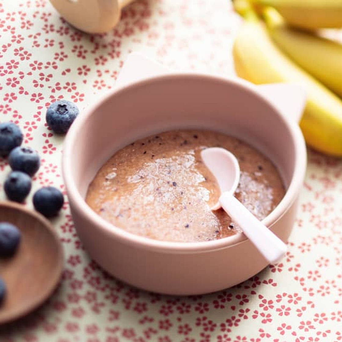 Mango, Banana and Blueberry Purée