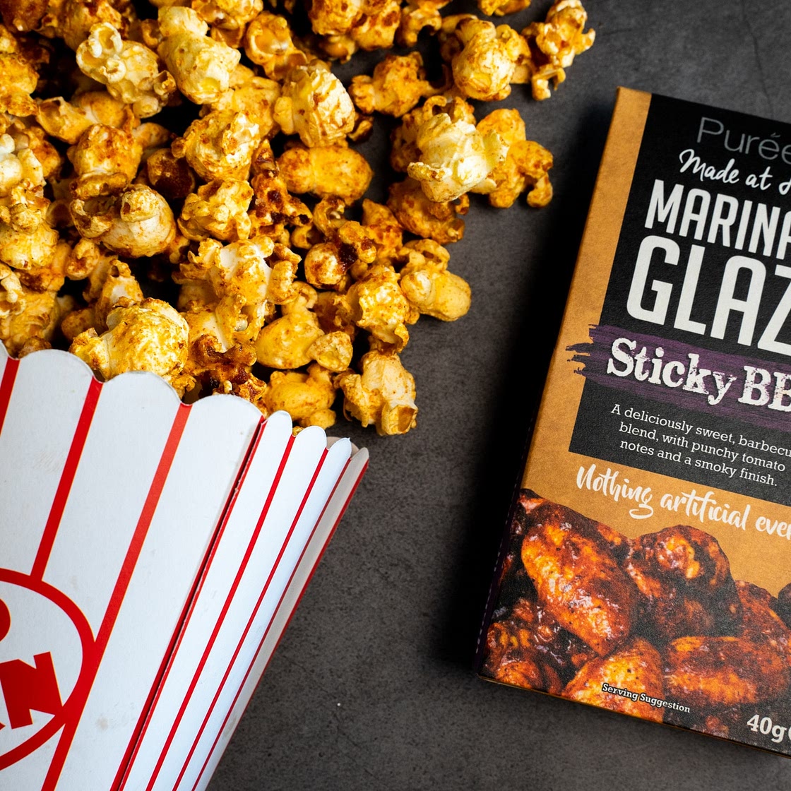 Sticky BBQ Popcorn by Pureety