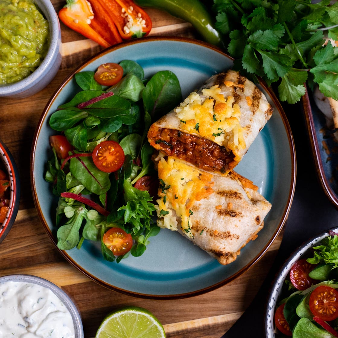 Cheesy Oven Baked Sausage Burritos by Pureety