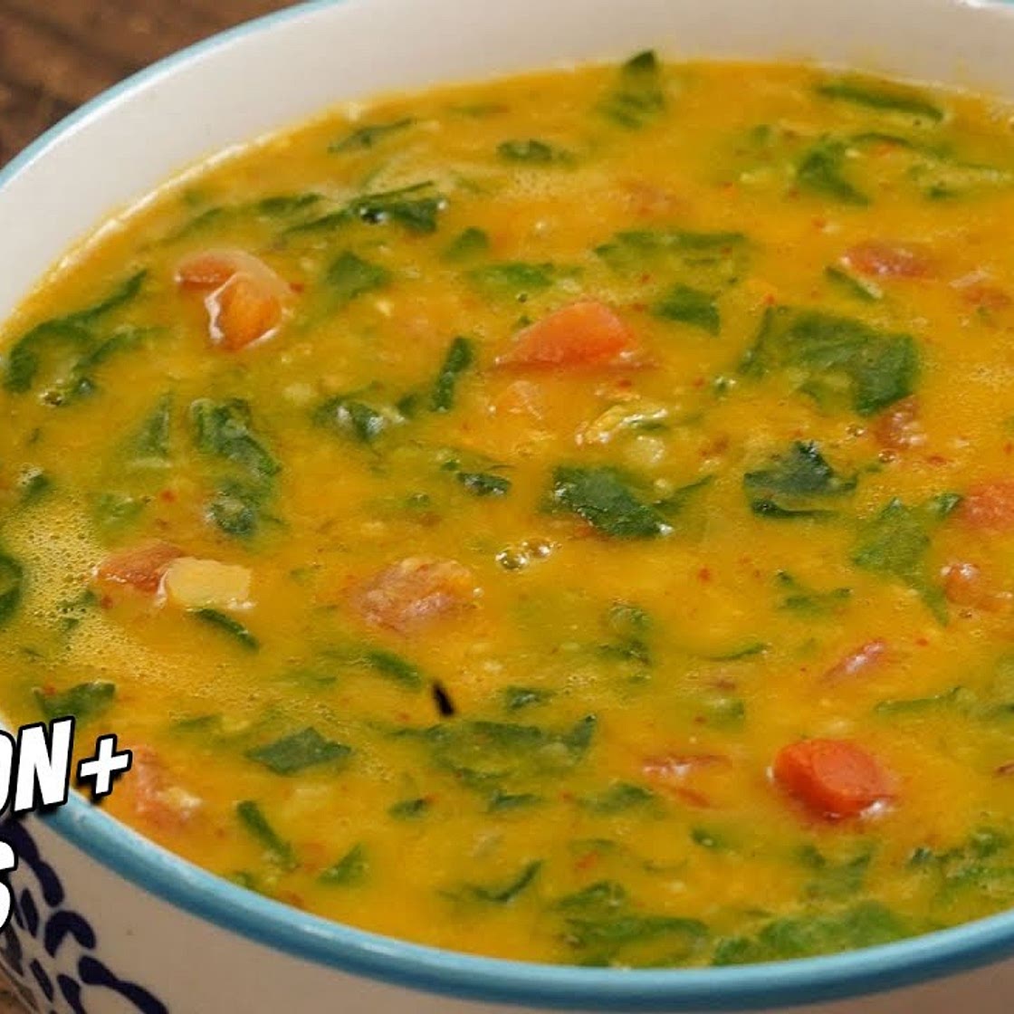 Palak Dal Recipe - Dhaba Style Dal Palak - Spinach & Lentil Curry - Varun