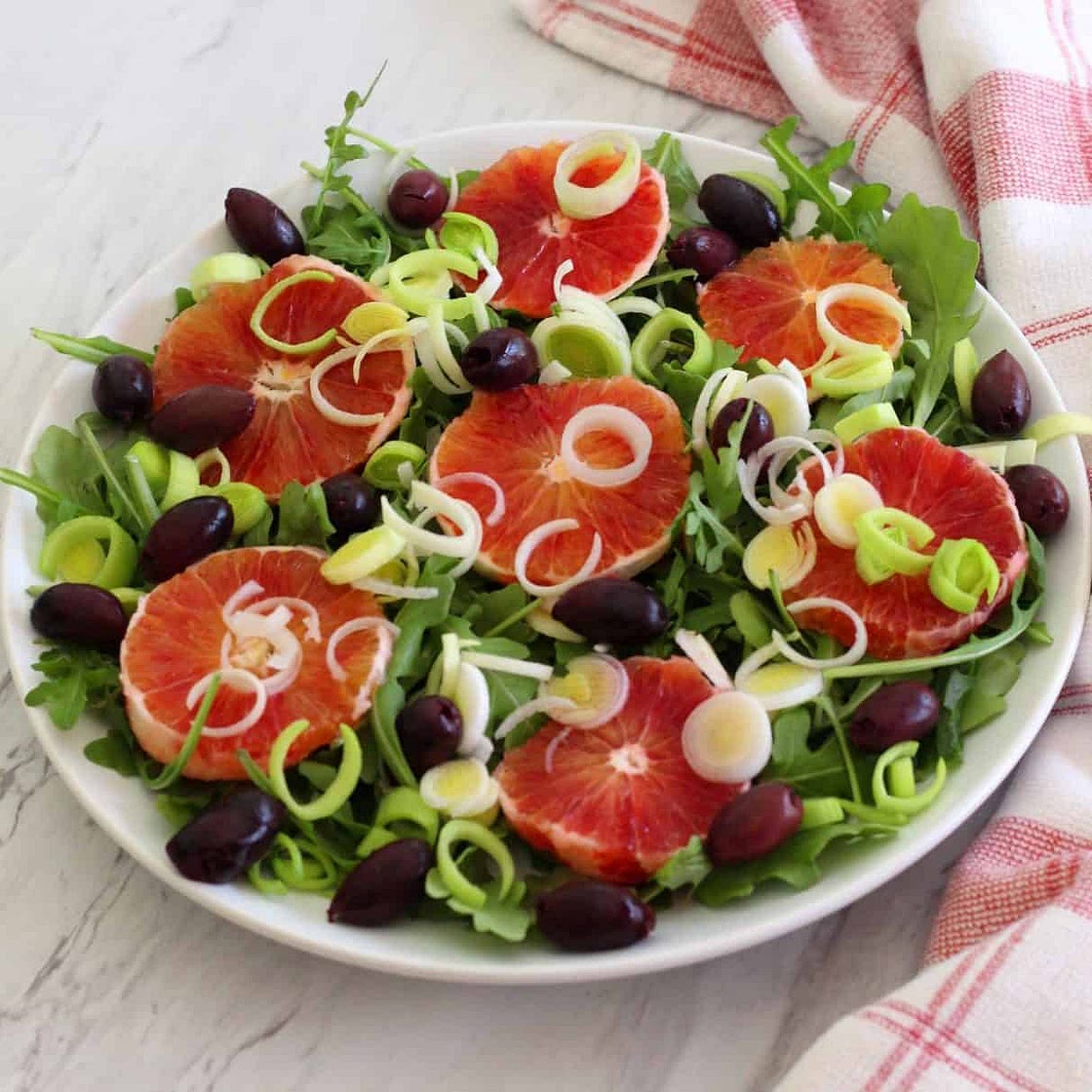 Mediterranean Blood Orange & Leeks Salad
