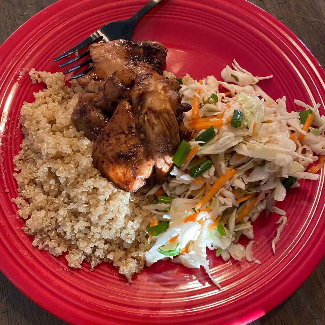 Air Fryer Asian-Glazed Boneless Chicken Thighs
