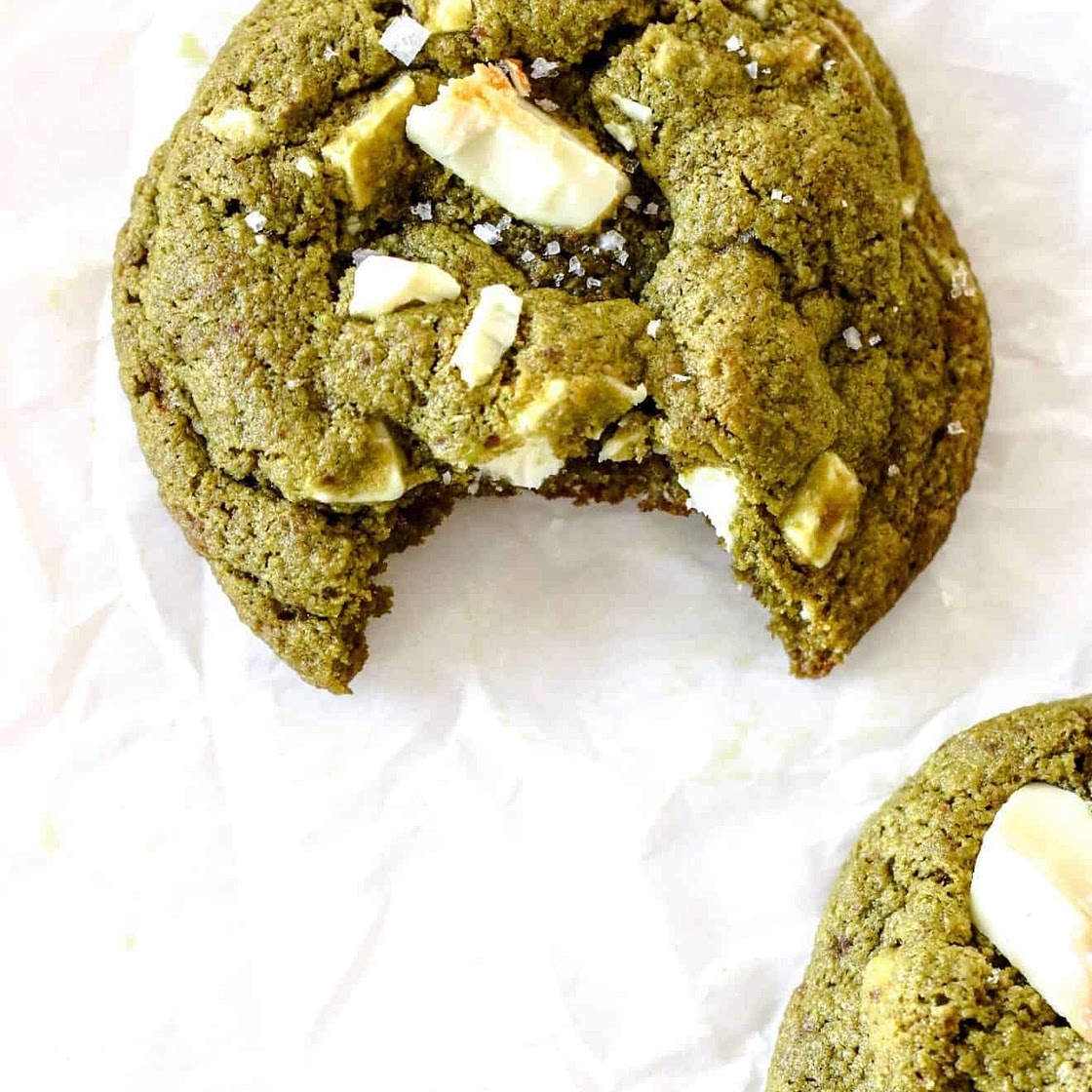Crisp & Gooey White Chocolate Matcha Cookies