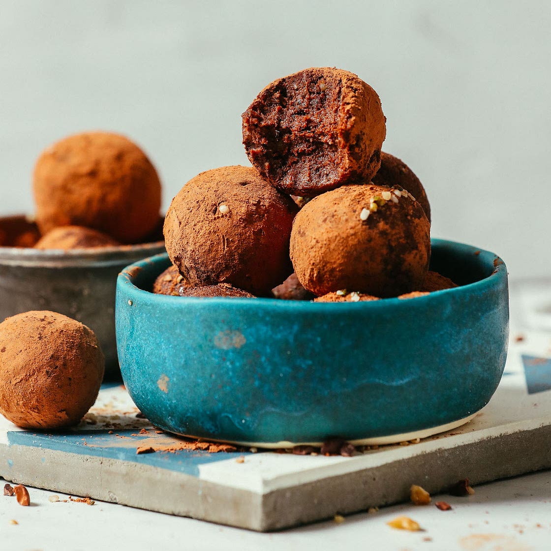 7-Ingredient Brownie Bliss Balls (Made from Almond Pulp!)