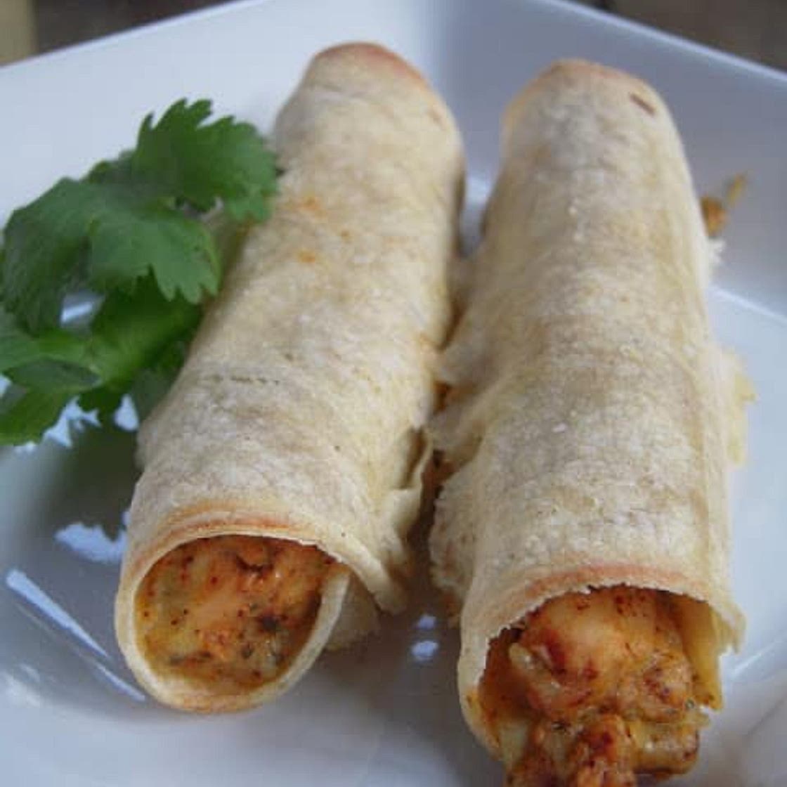 Baked Creamy Chicken Taquitos - Plain Chicken