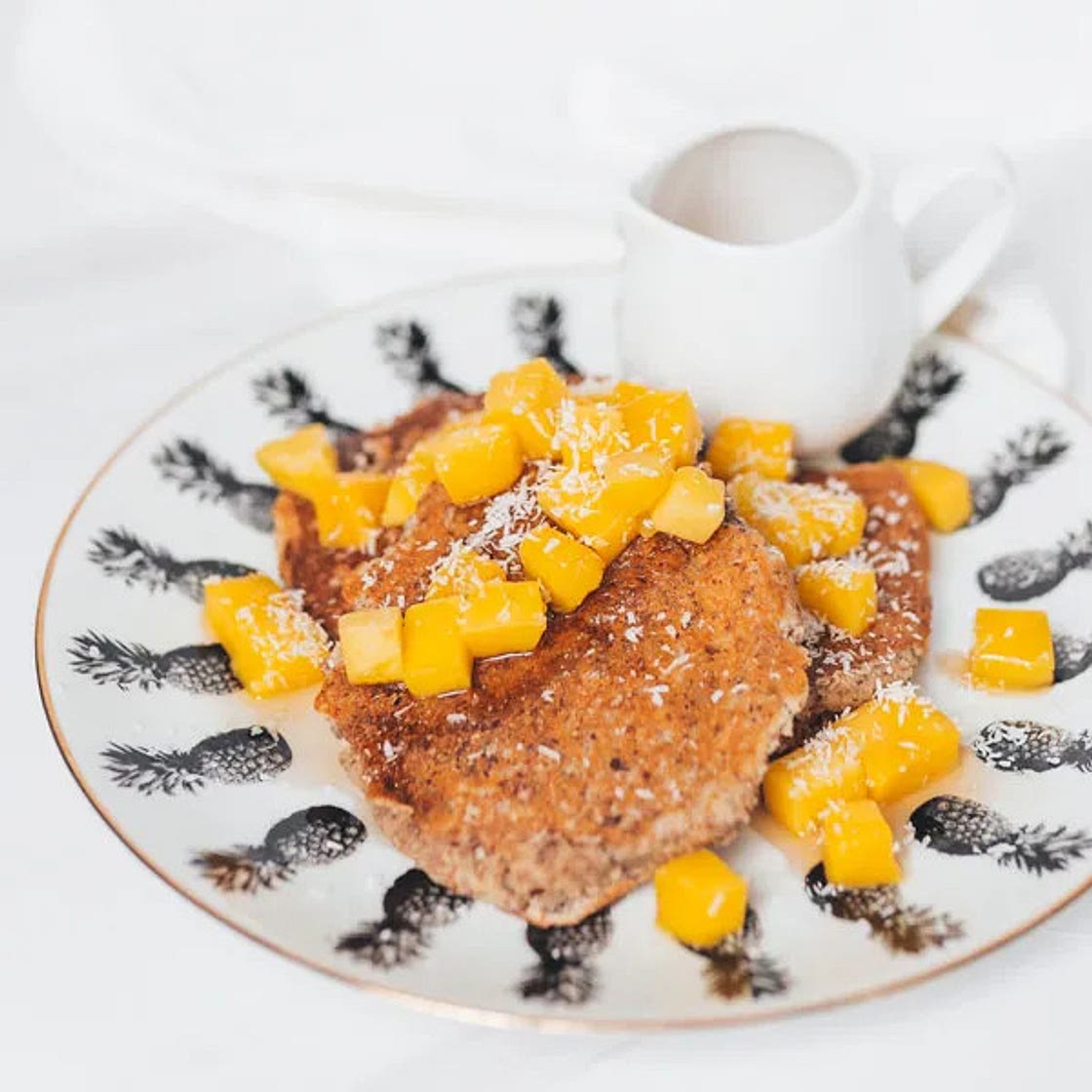 Tropical Mango Almond Pancakes