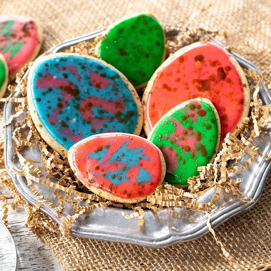 Speckled Easter Egg Sugar Cookies