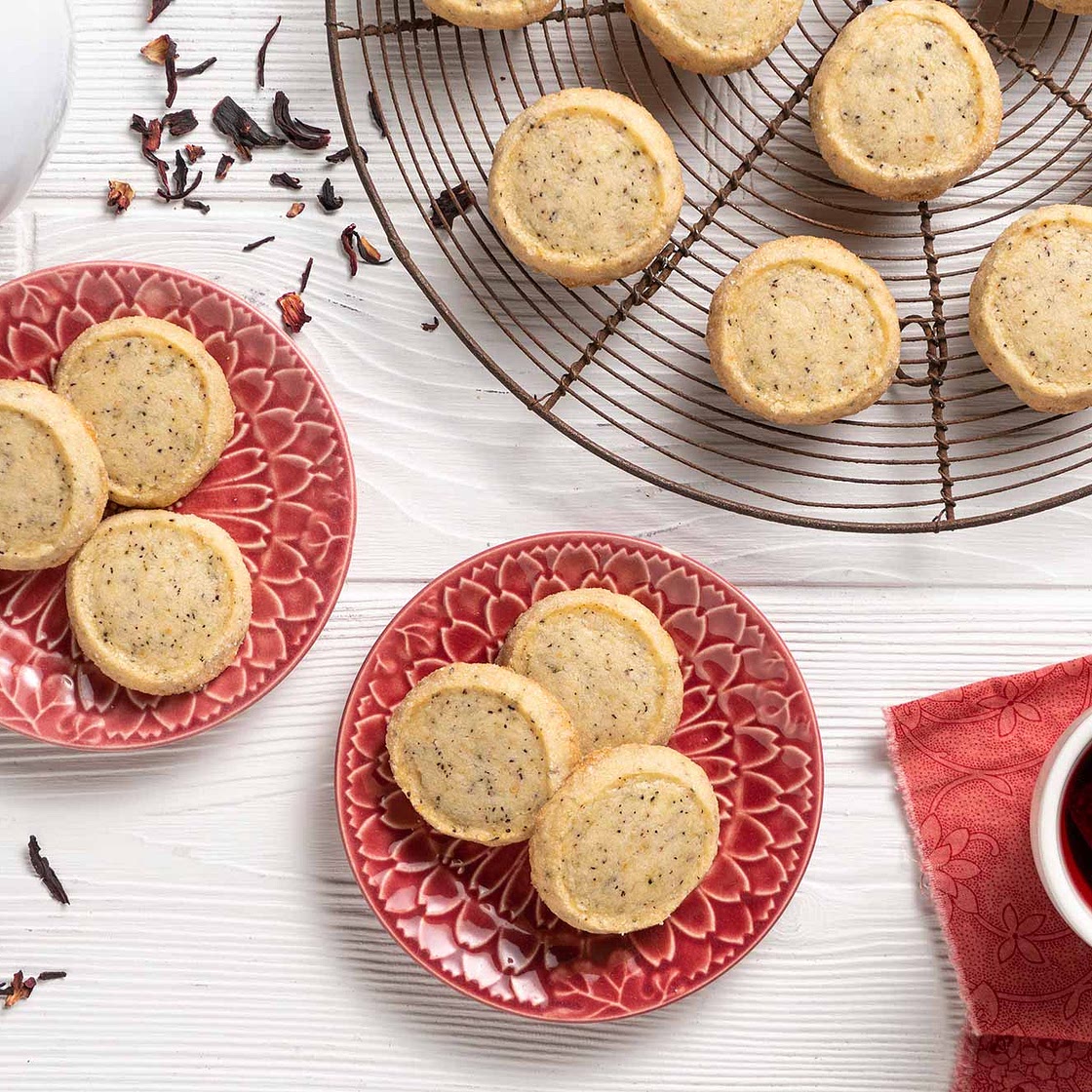 Hibiscus Shortbread Cookies