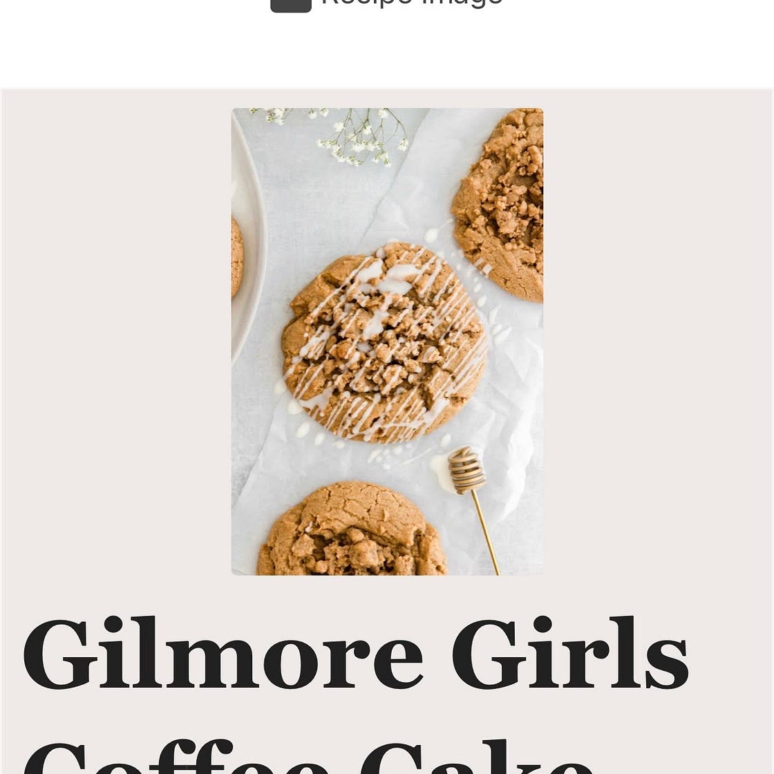 Gilmore Girls Coffee Cake Cookies