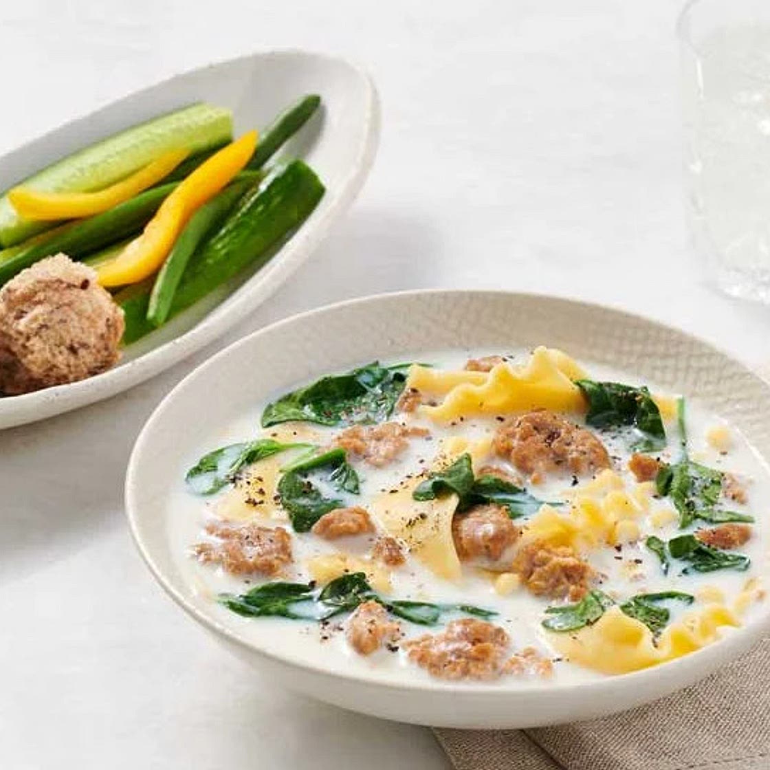 Chicken & Spinach Alfredo Soup