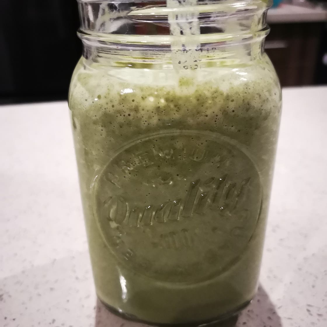 Smoothie fresa verde