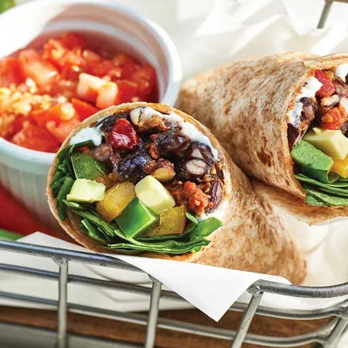 Mexican Black Bean & Avocado Wraps