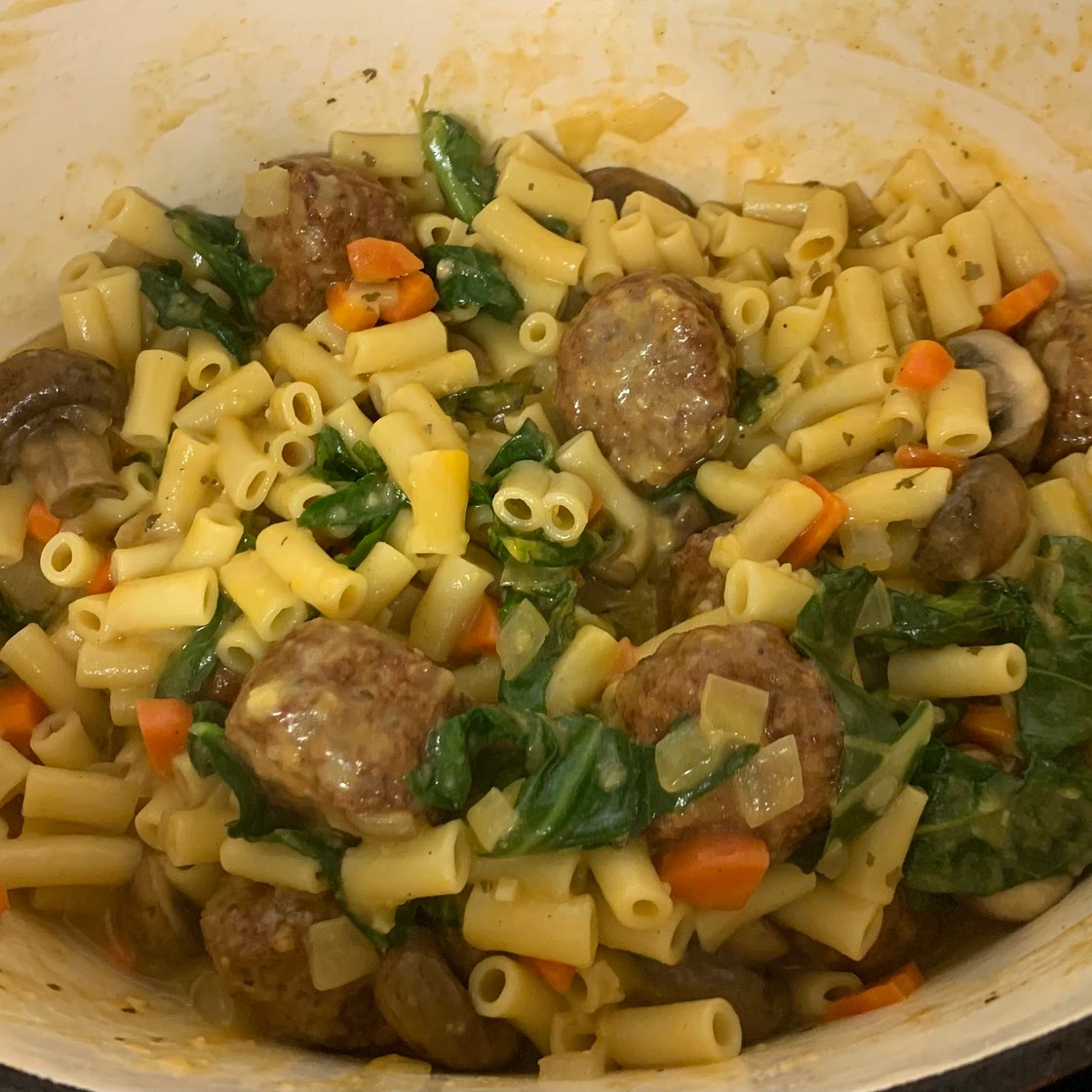Swedish meatballs and macaroni 