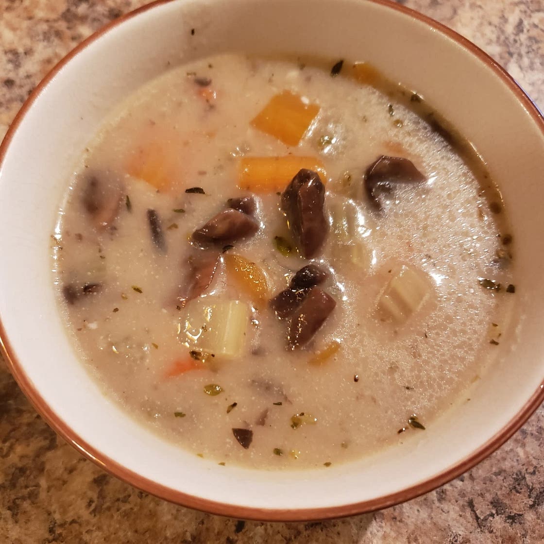 Mushroom Wild Rice Soup - Creamy and One Pot