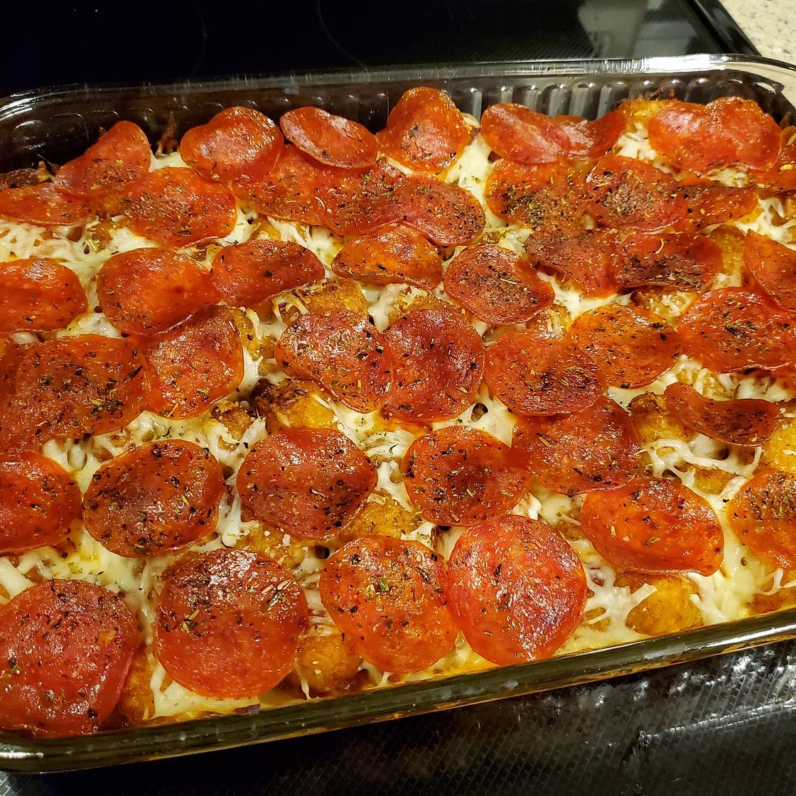 Pizza Tater Tot Casserole