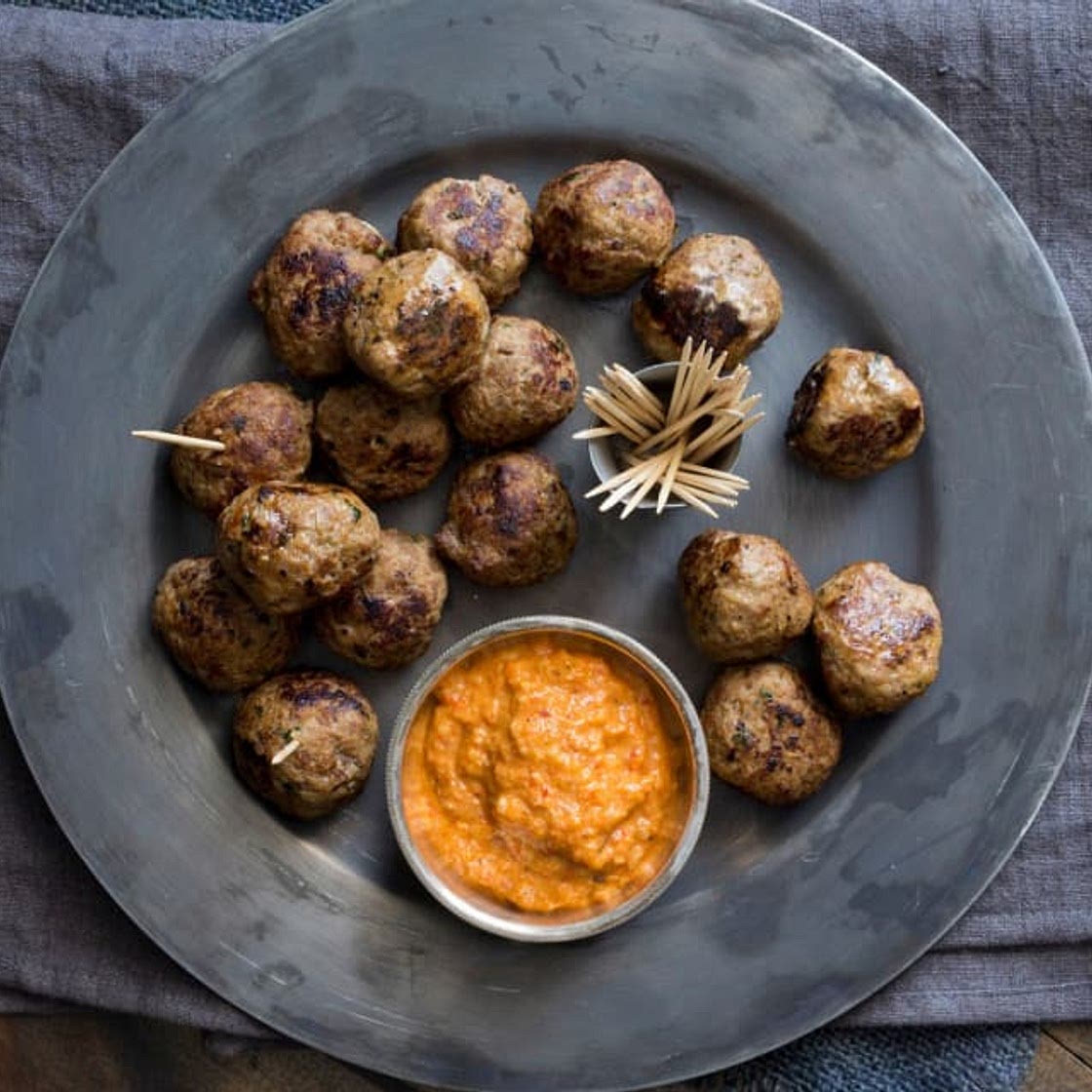 Meatballs with Romesco Sauce