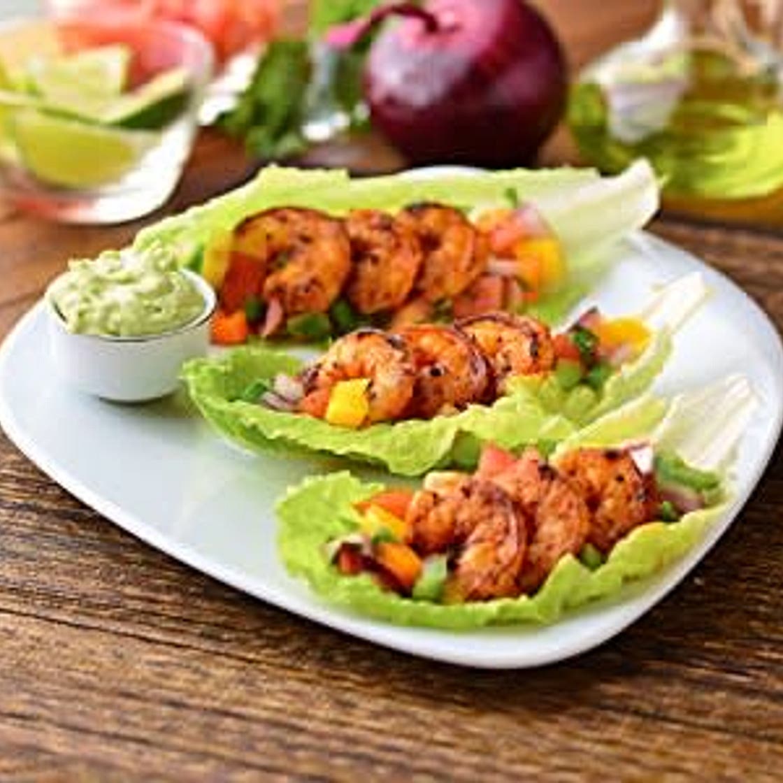 Blackened Shrimp Lettuce Wraps