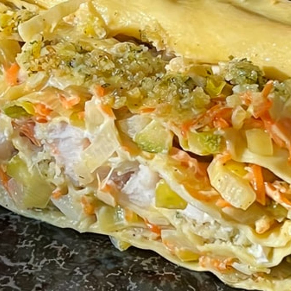 Lasagne with Vegetables and Monkfish