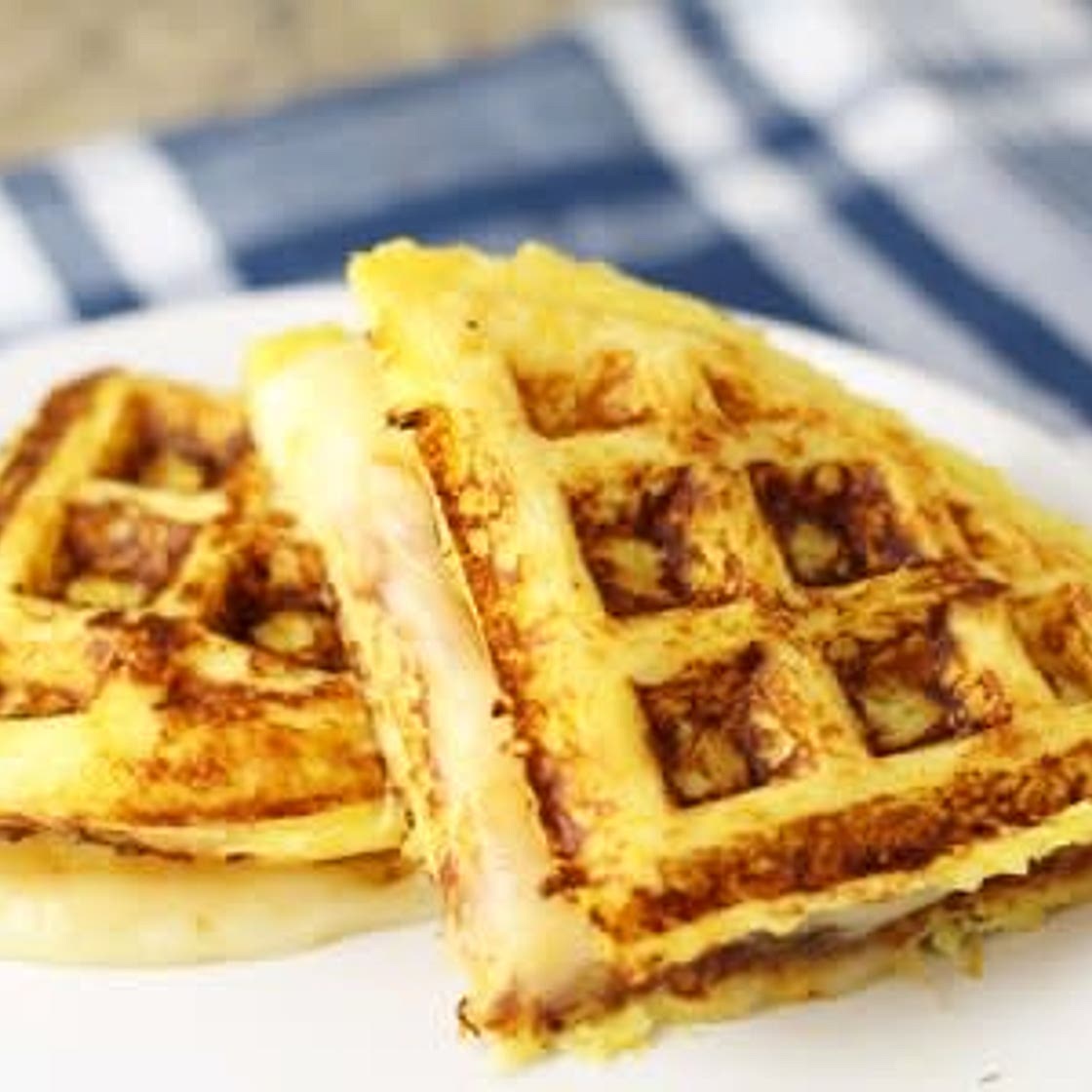 Spaghetti Squash Waffle Grilled Cheese