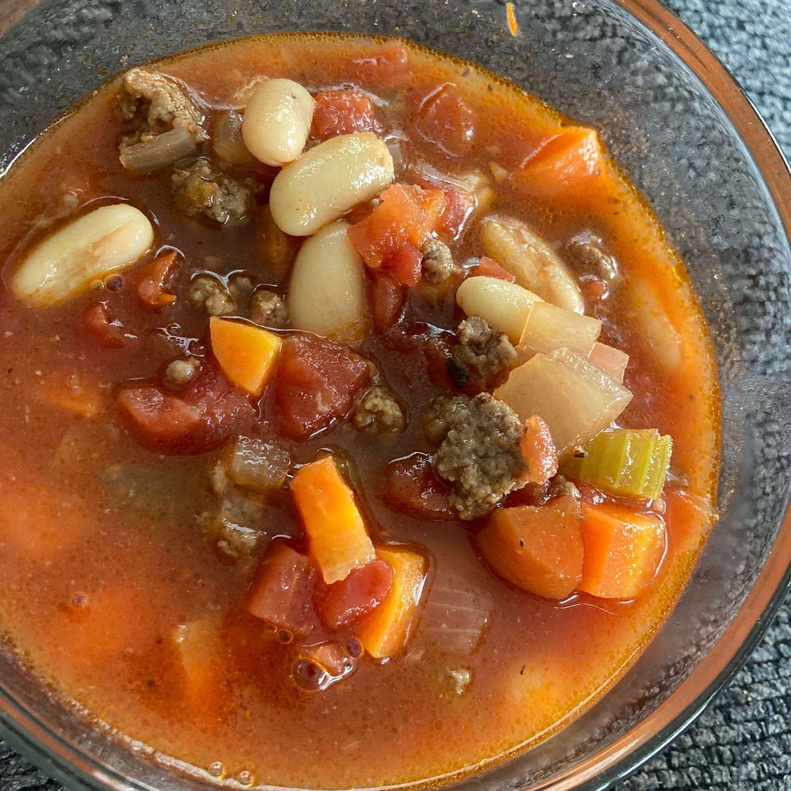 Beef and Cannellini Bean Minestrone
