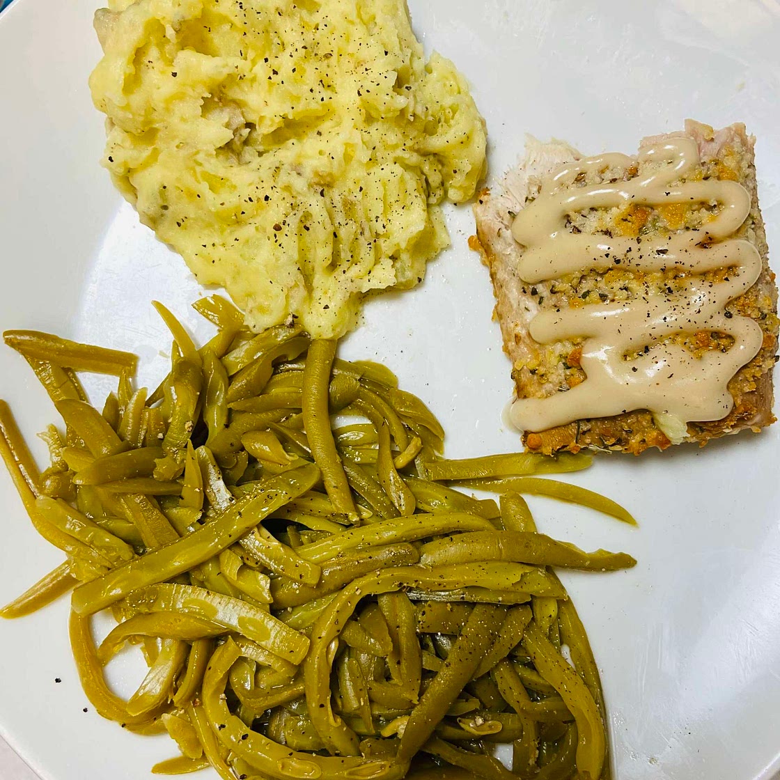 White fish and garlic 