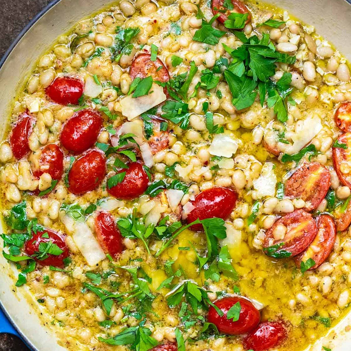 Garlic Parmesan White Beans