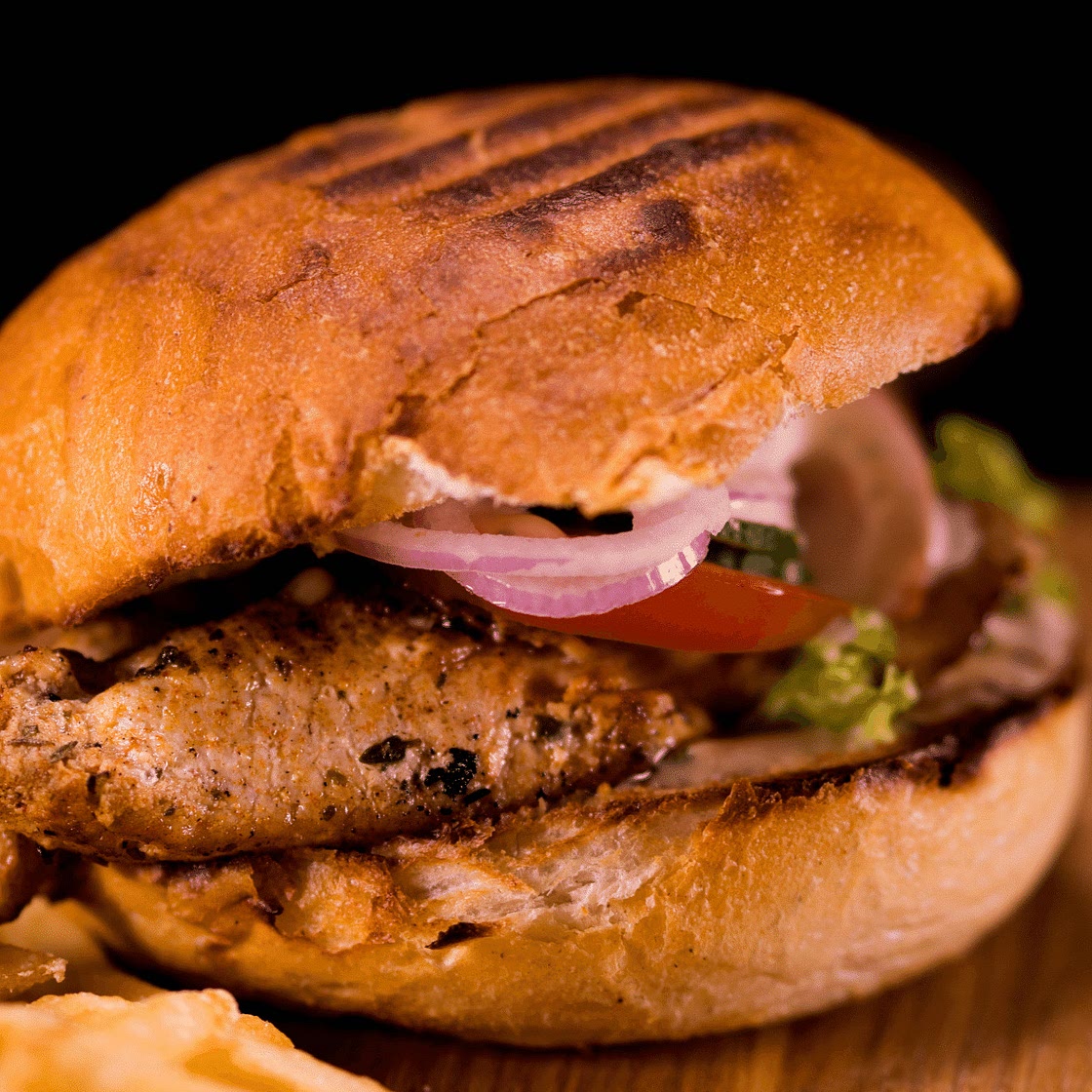Grilled Chicken Portabello Jack Burger