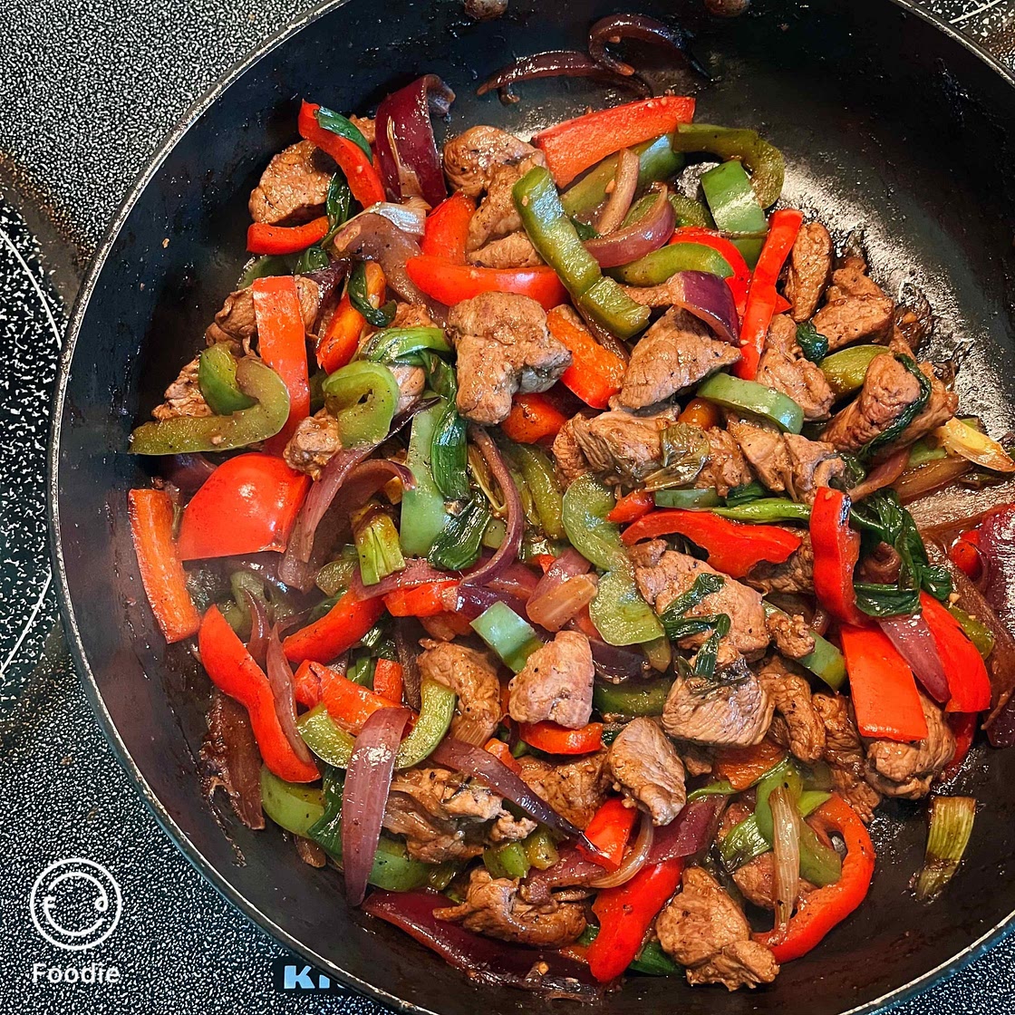 Green Onion and Lamb Stir Fry