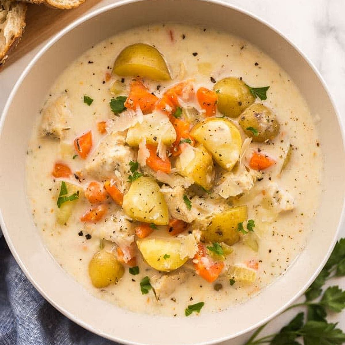 Garlic Parmesan Chicken Soup