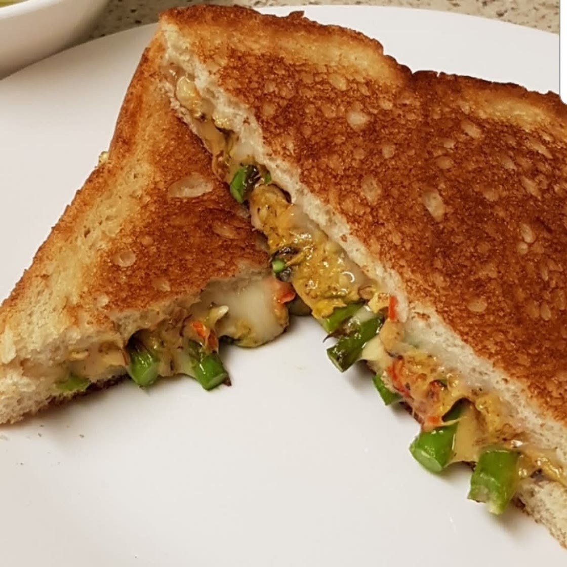Spicy Asparagus Pesto Grilled Cheese
