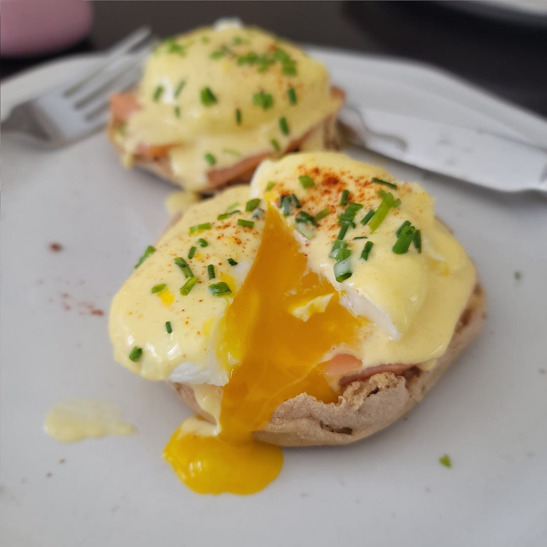Smoked Salmon Benedict with a Yogurt Hollandaise