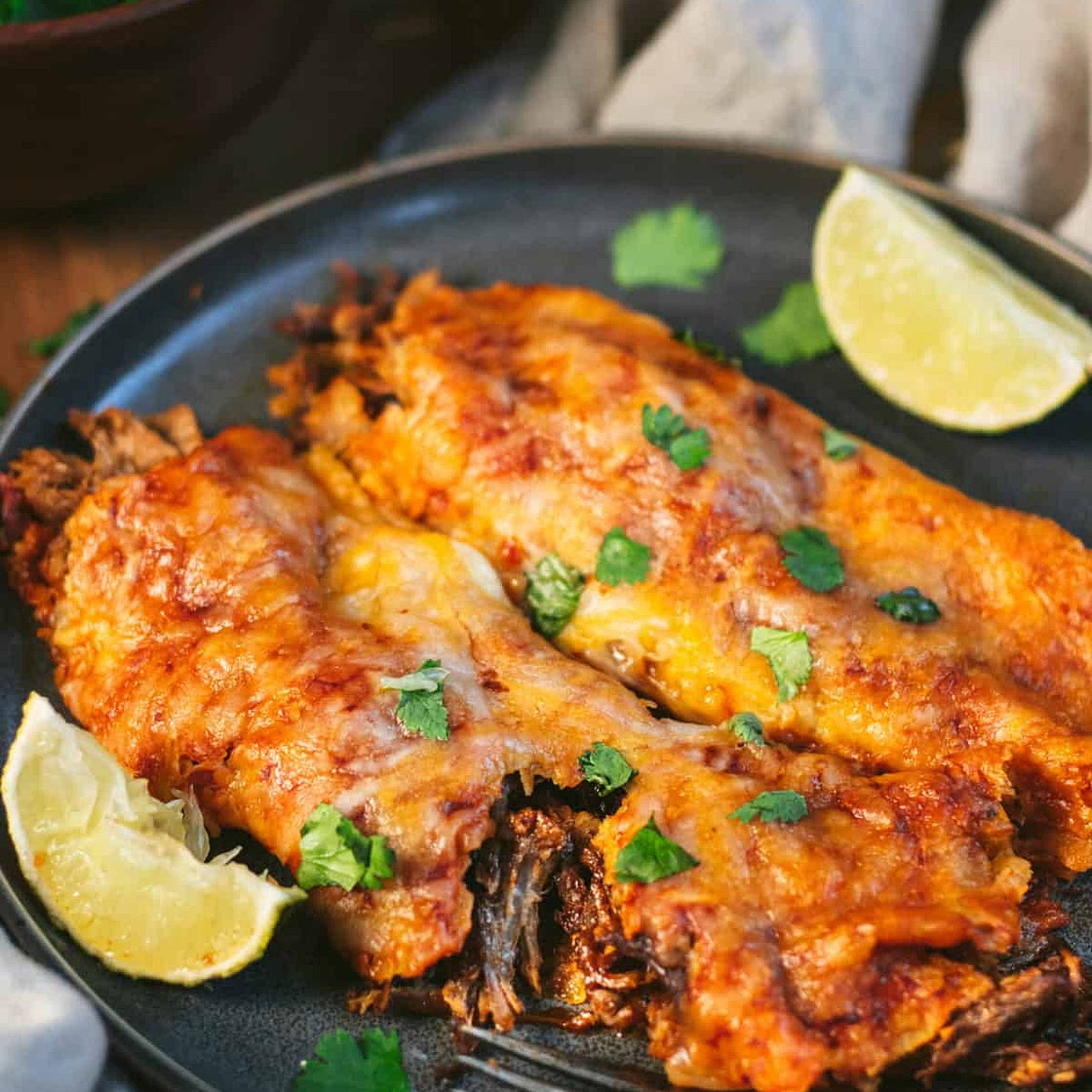 Smoked Pulled Pork Enchiladas