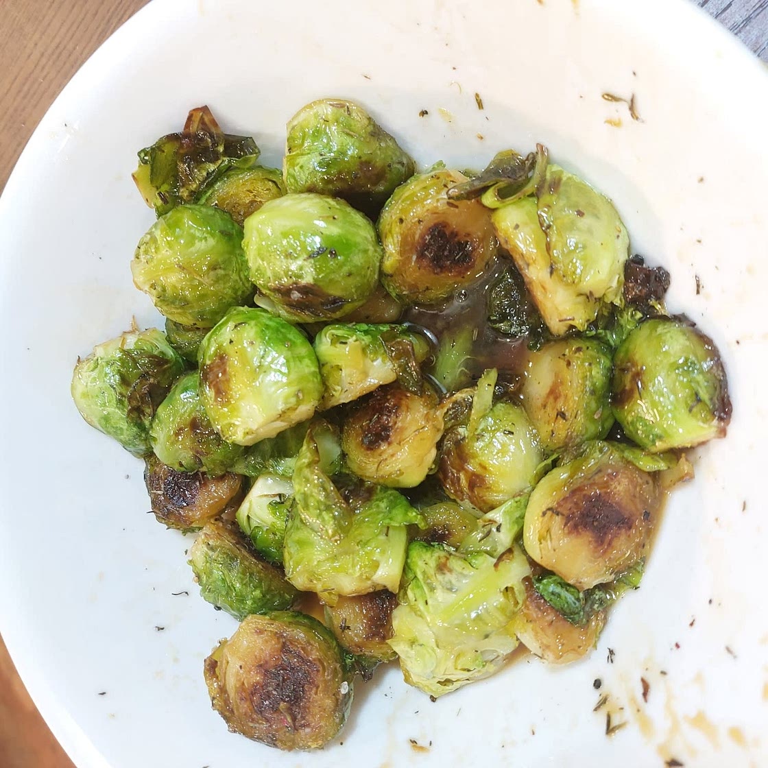 Maple Roasted Brussel Sprouts