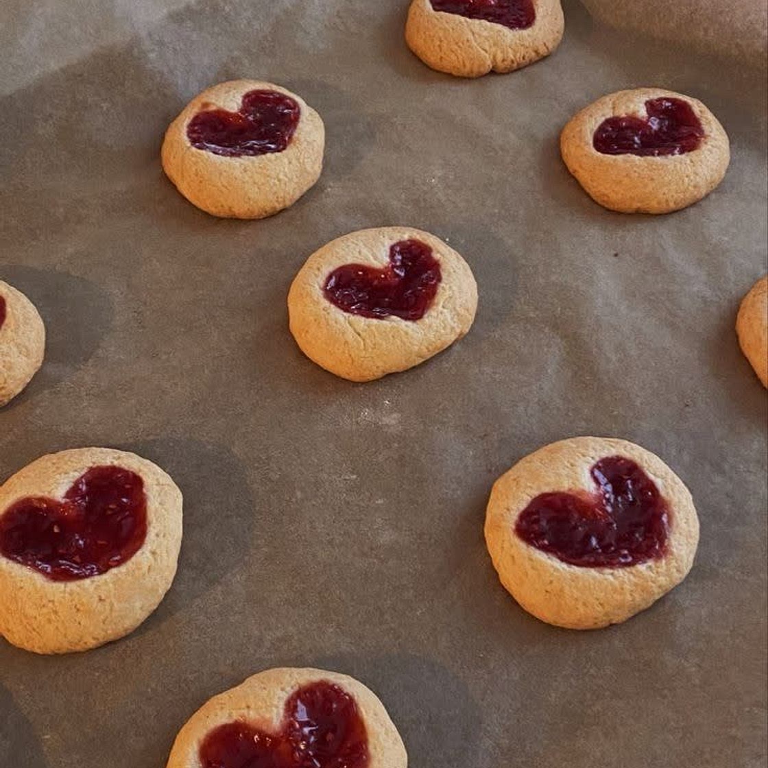 Biscuits cœur de fraise