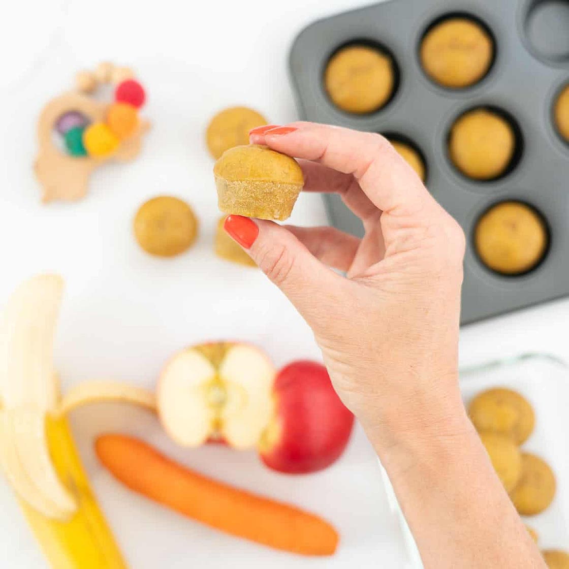 Baby Led Weaning Muffins Apple Banana and Carrot
