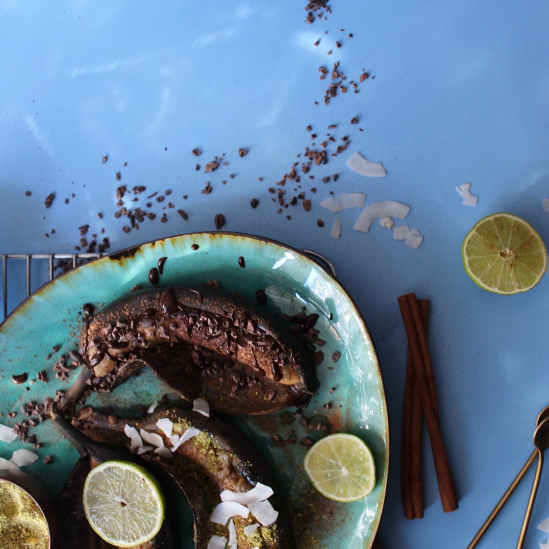 Baked banana (Cinnamon+Honey)
