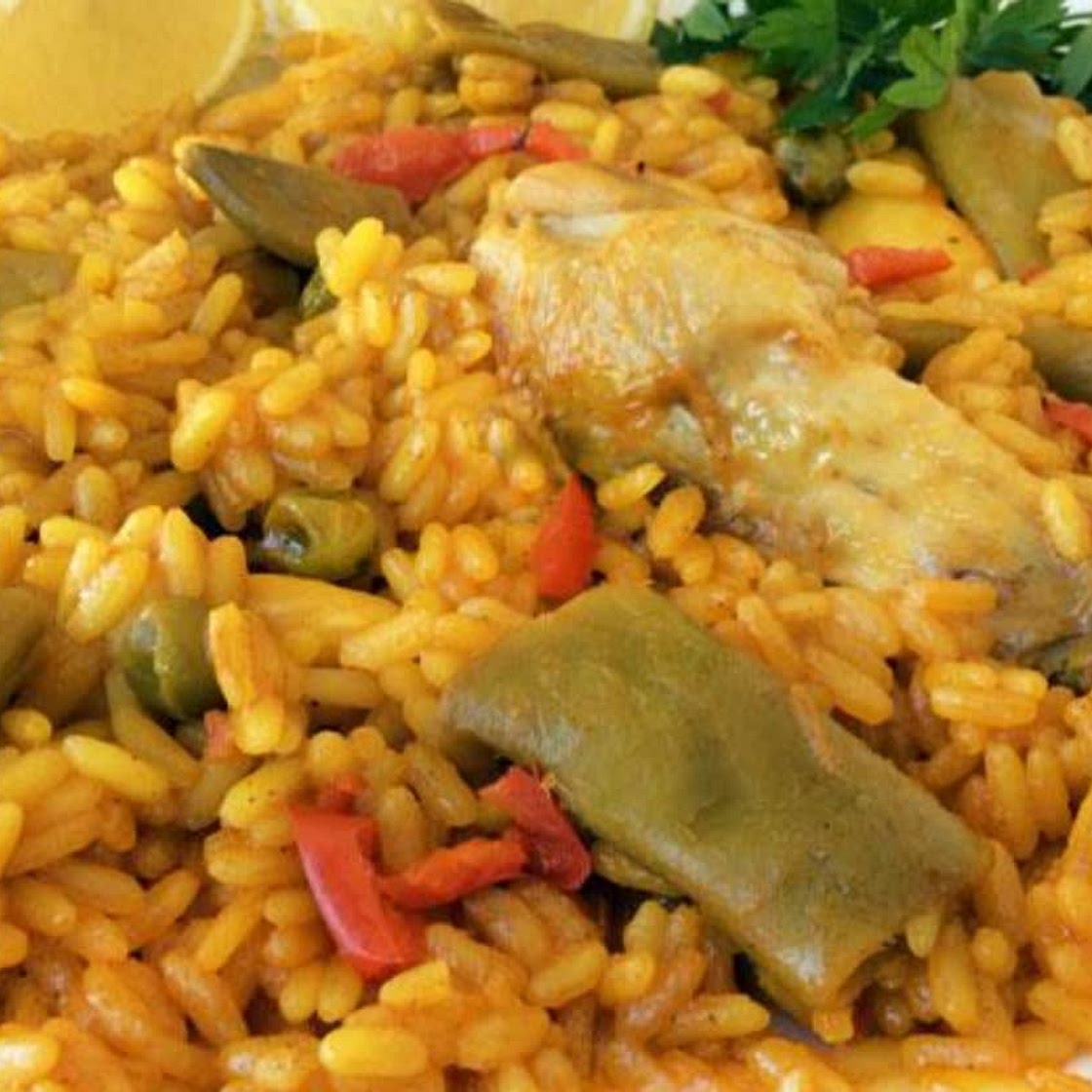 Arroz con pollo y verduras