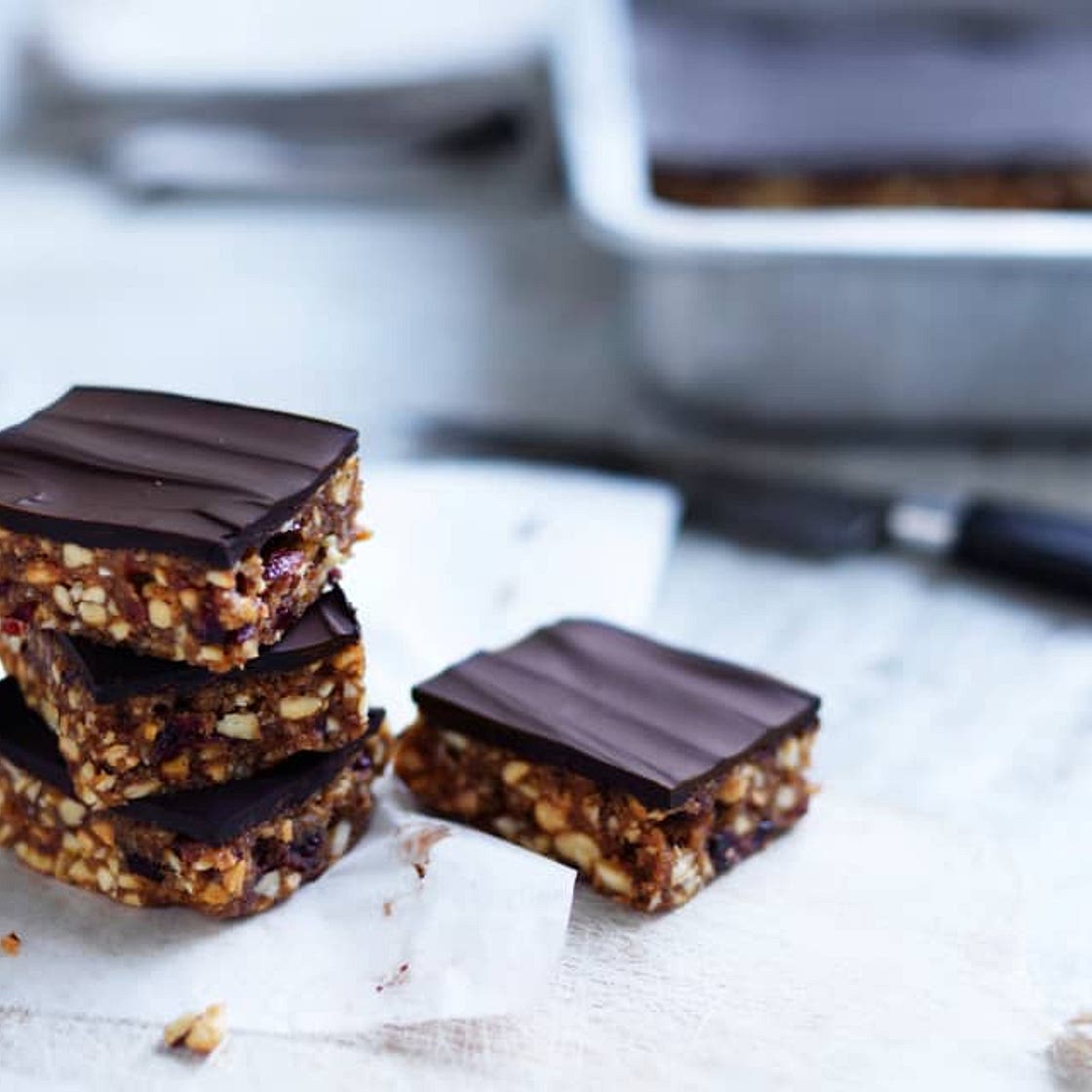 Caramel almond cashew slice (Post-natal)