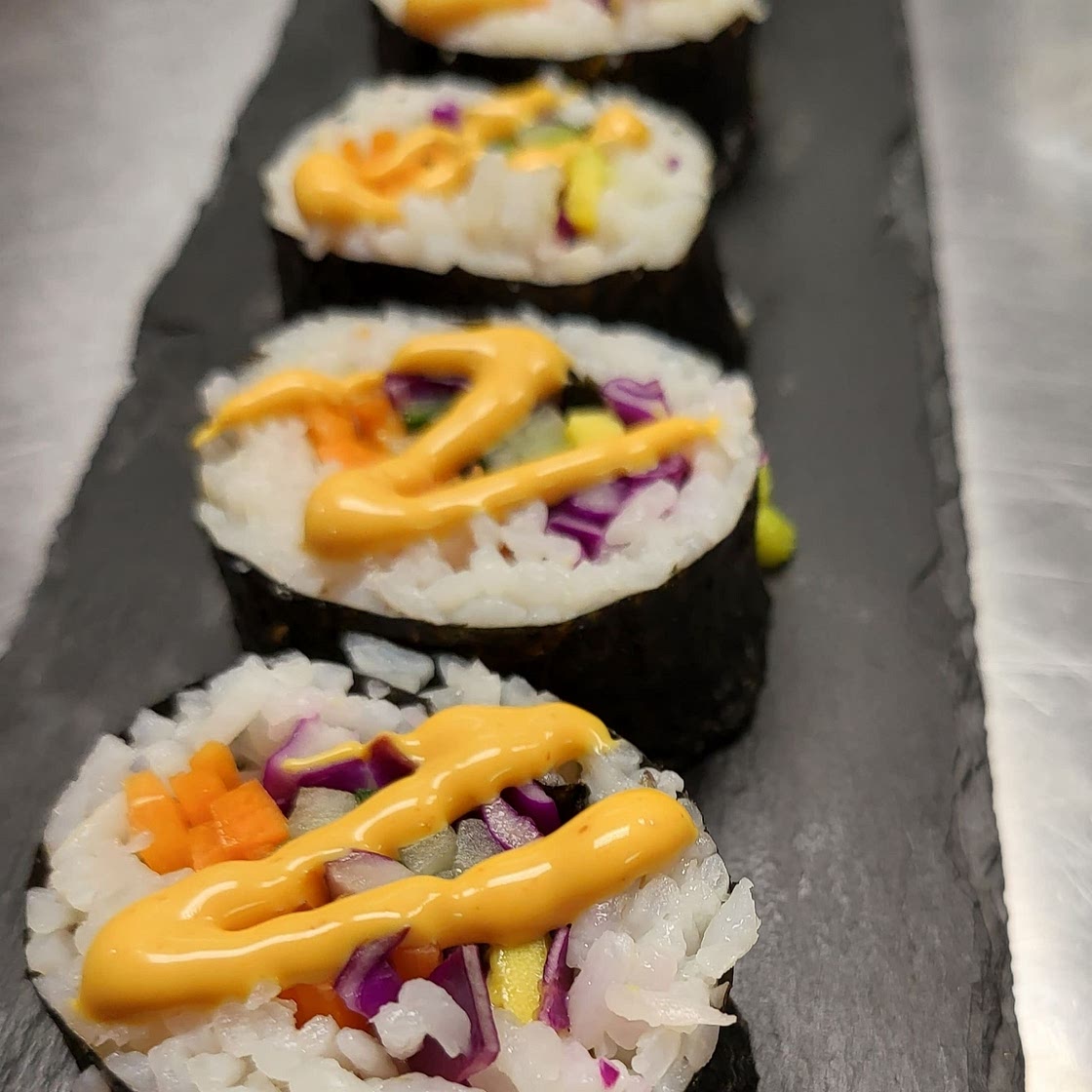 Rainbow Veggie Sushi Rolls