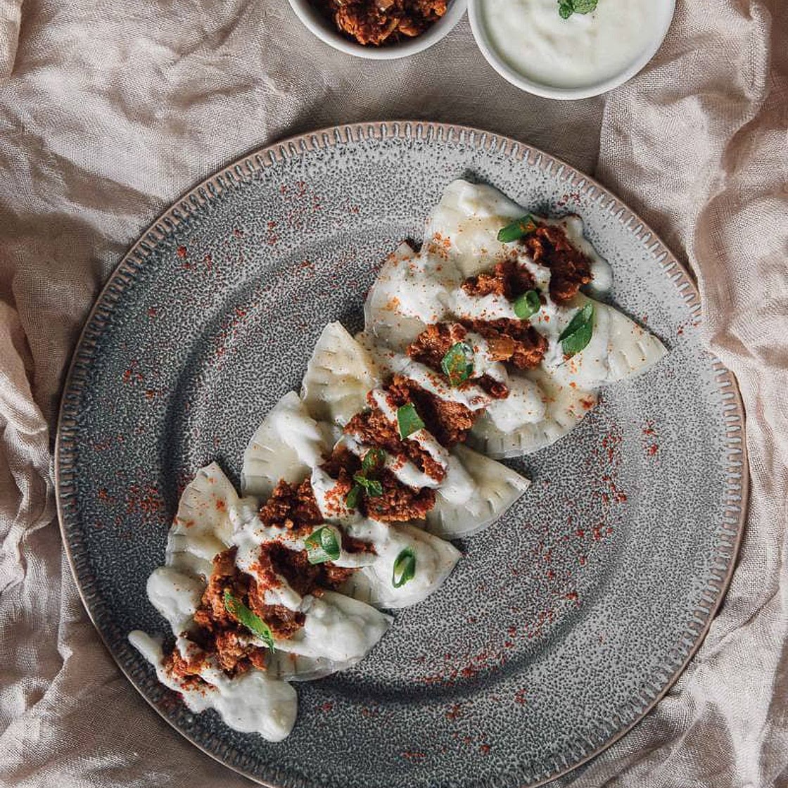Afghan Vegetarian Dumplings (Aushak)