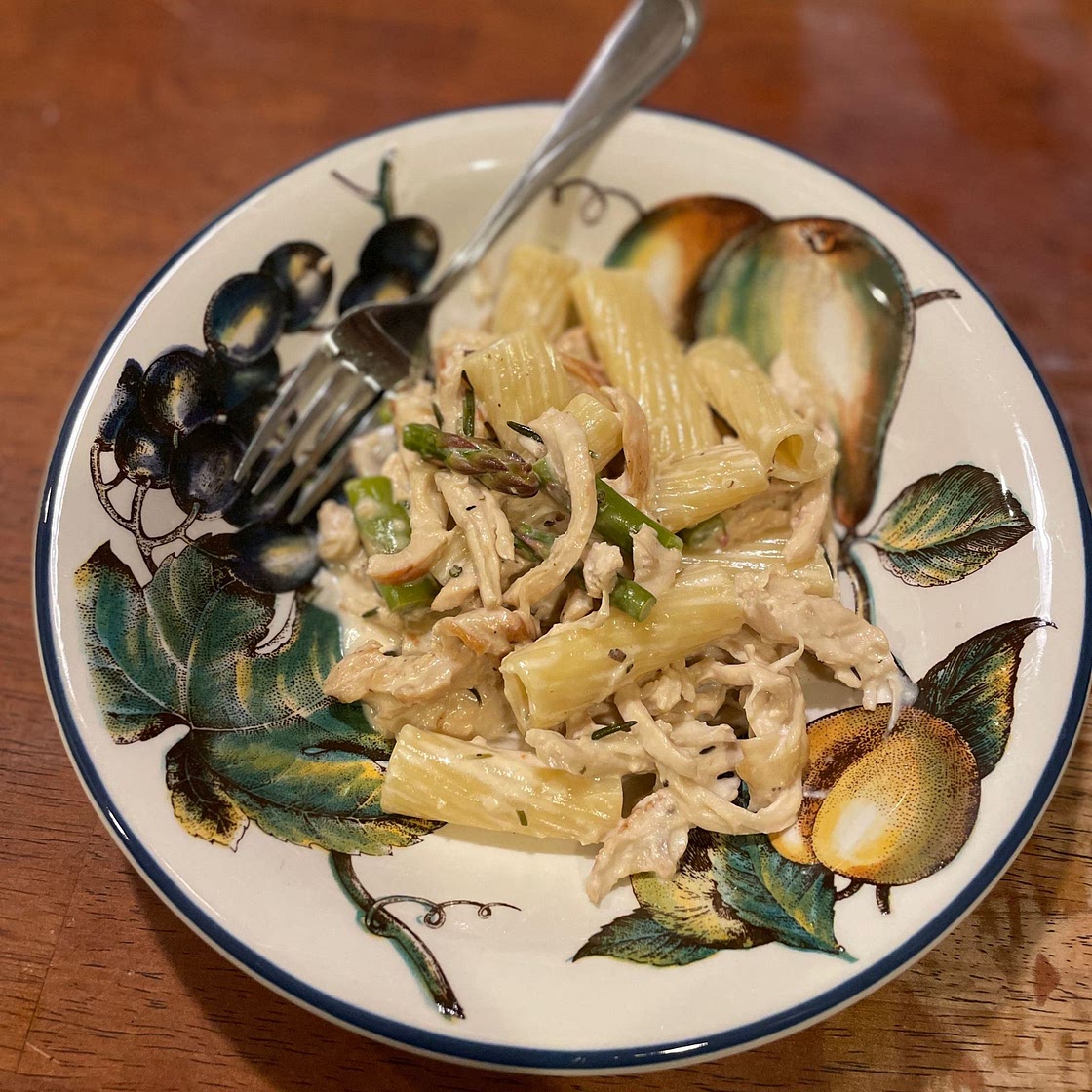 Goat Cheese Pasta with Chicken & Rosemary