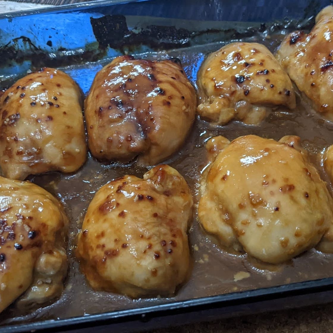 Baked Honey Garlic Chicken Thighs
