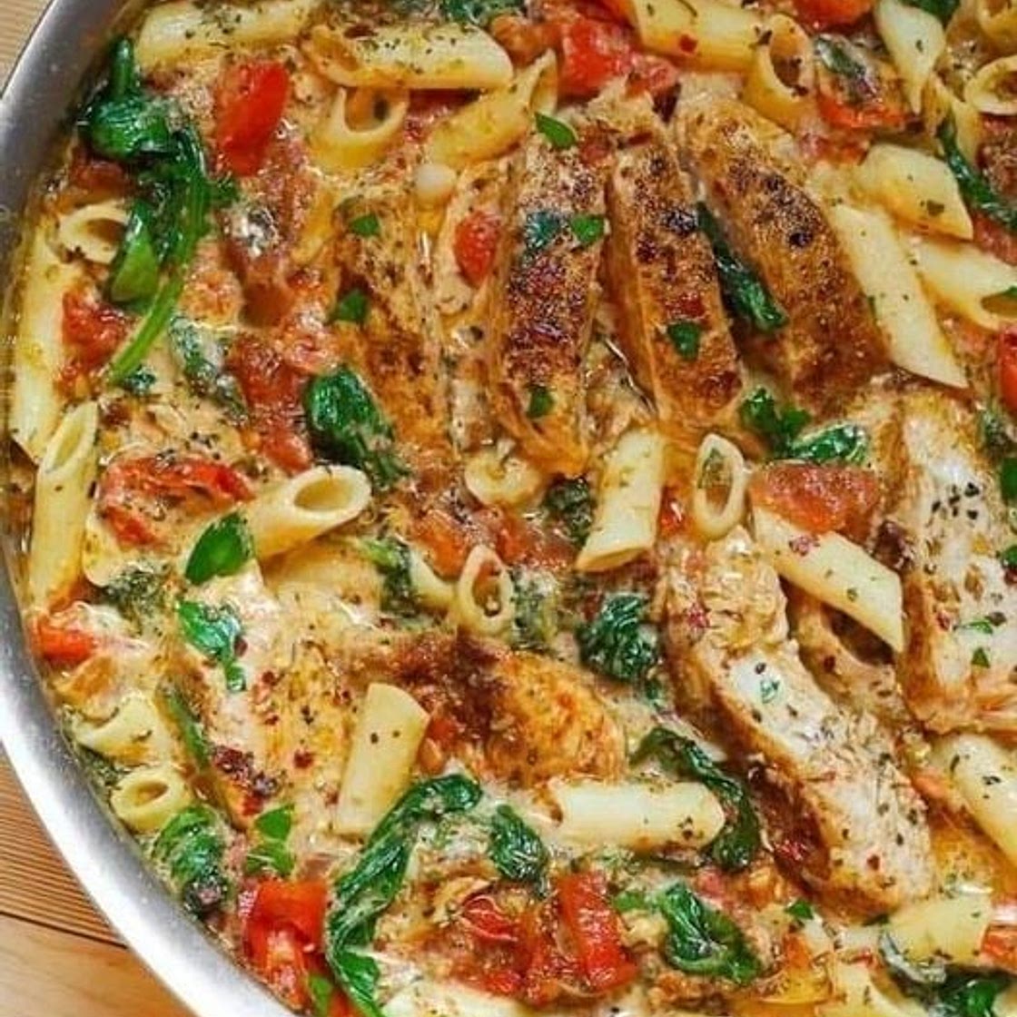 Chicken Bacon Spinach Penne