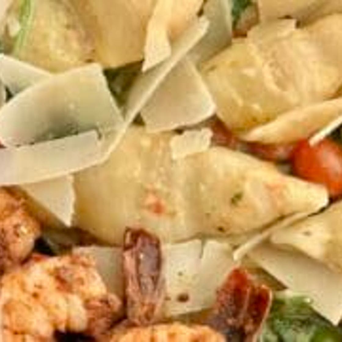 One Pot Pesto Pasta (with oven baked shrimp)