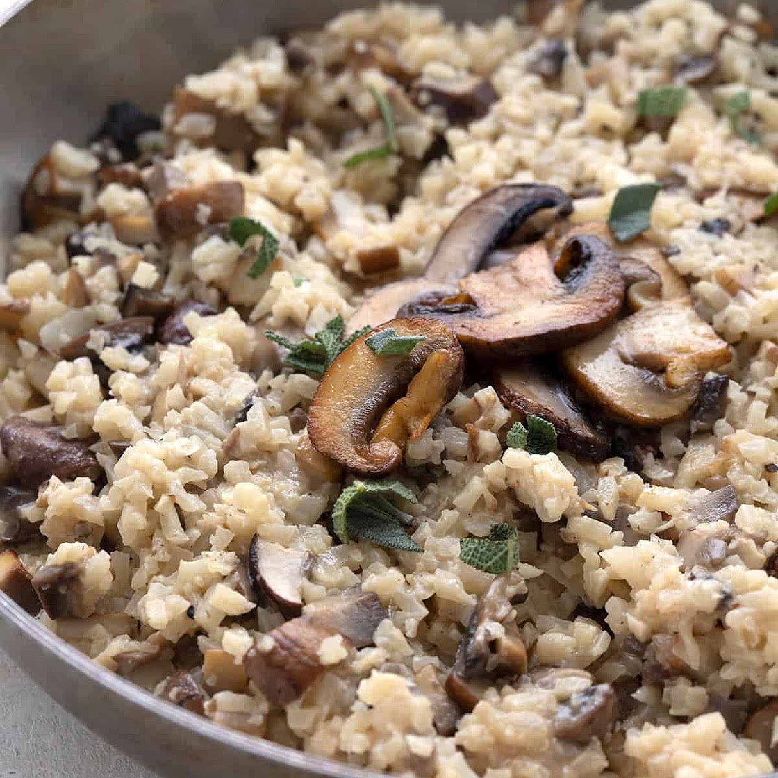 Cauliflower Mushroom Risotto Recipe